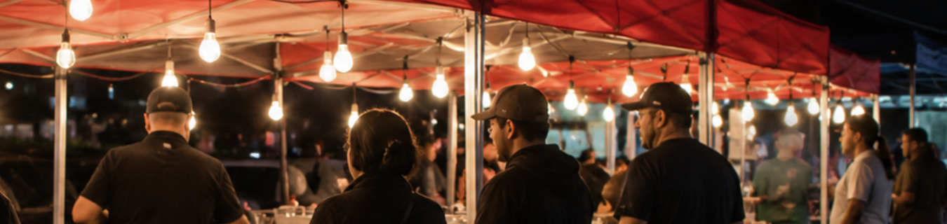 Code Enforcement and Environmental Management inspecting food vendors