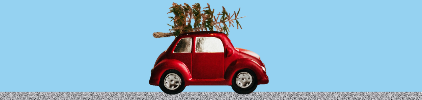 Car with Christmas Tree on top