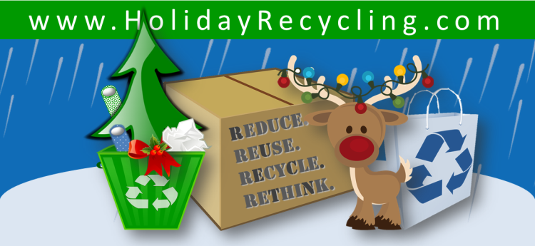 Holiday recycling graphic