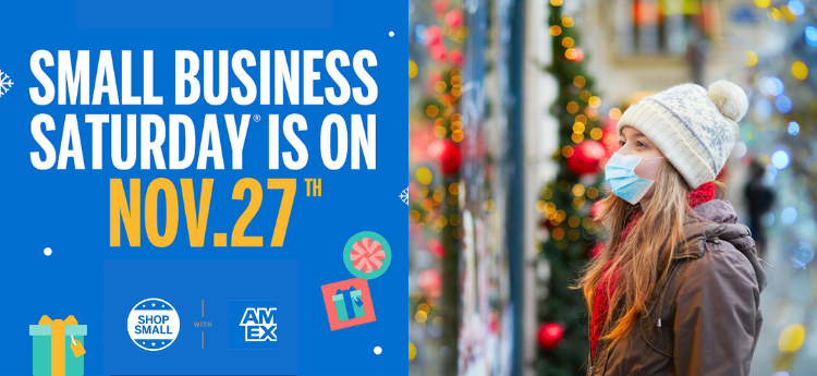 Small business Saturday is on Nov. 27 - Holiday shopper looking into a shop