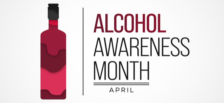 Abstract image of a wine bottle - Alcohol Awareness Month - April