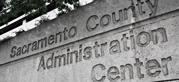 Sacramento County Administration Center Concrete Sign