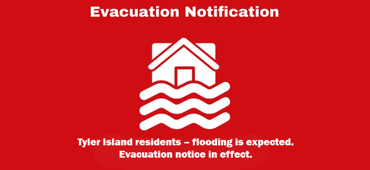 Tyler Island evacuation advisory