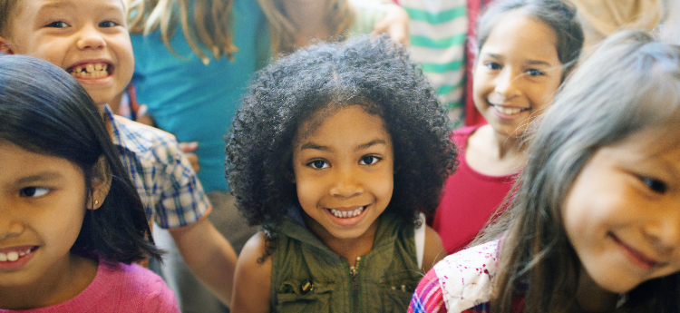 Group of young, smiling children