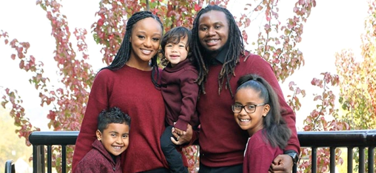 Leon and Dykeisha Burse and their children
