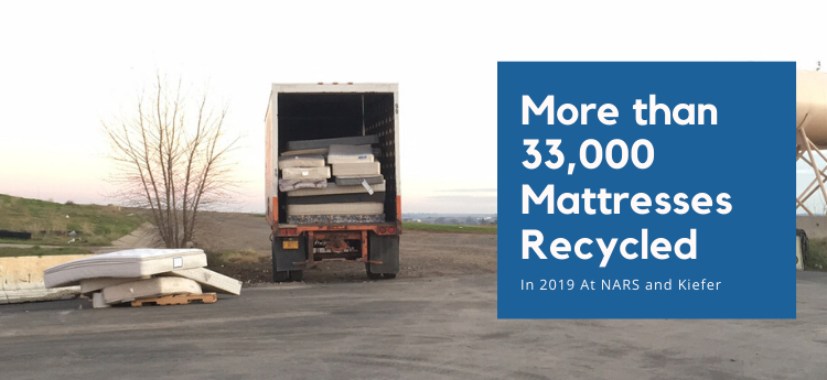 More than 33,000 Matresses Recycled in 2019 at NARS and Kiefer