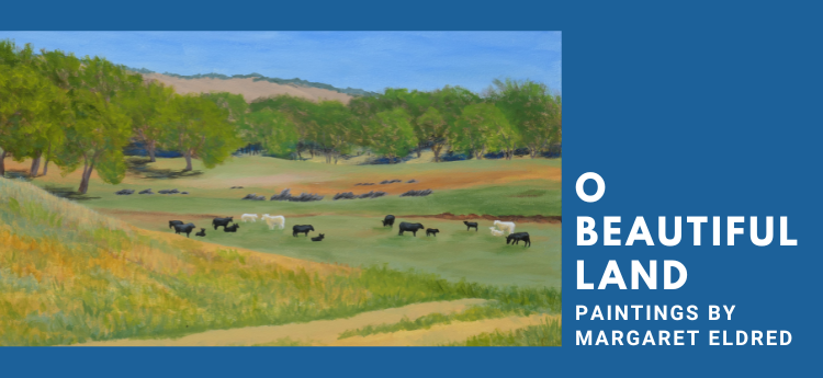 Painting of a nature preserve with cows - O Beautiful Land Paintings by Margaret Eldred