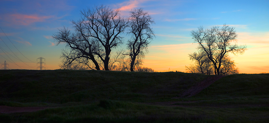 Prairie City Off-Highway Vehicle Park at Sunset