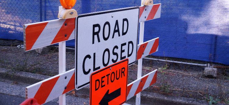 Road Closure and Detour Signs