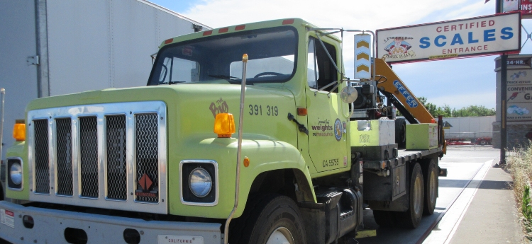 Sacramento County Weights and Measures Truck at a weigh station