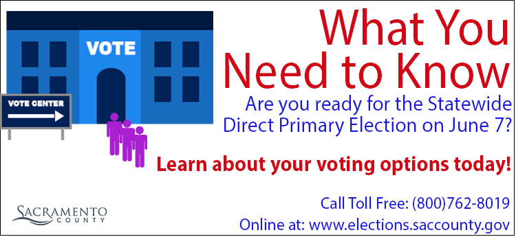 Vote Center Graphic - What you need to know. Are you ready for the statewide direct primary election on June 7? 