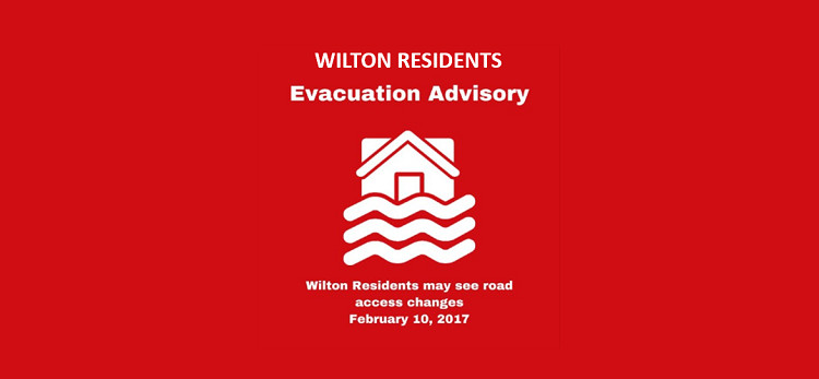Wilton evacuation advisory